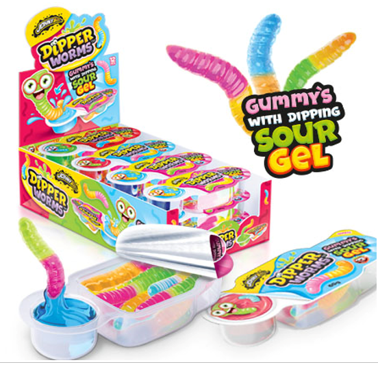 Dipper Worms — Gummy's with Dipping Sour Gel