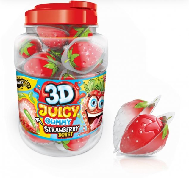 3D Juicy Gummy Strawberry Burst