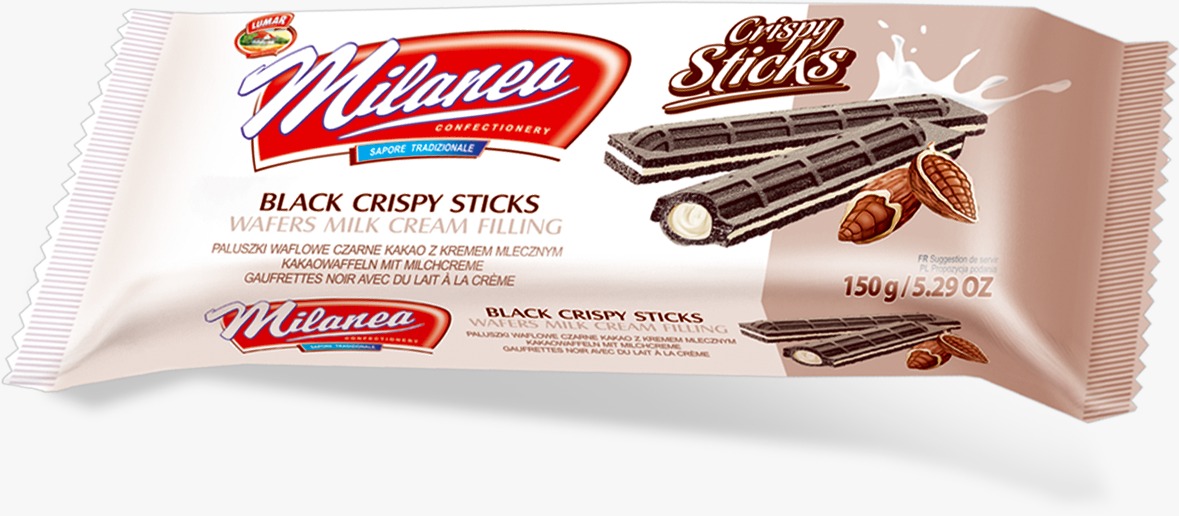 Milanea Black Crispy Sticks — 150 g