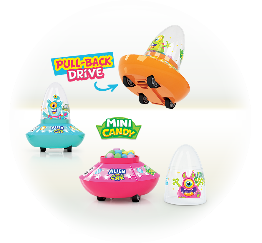 Alien Car — Pull-Back Drive