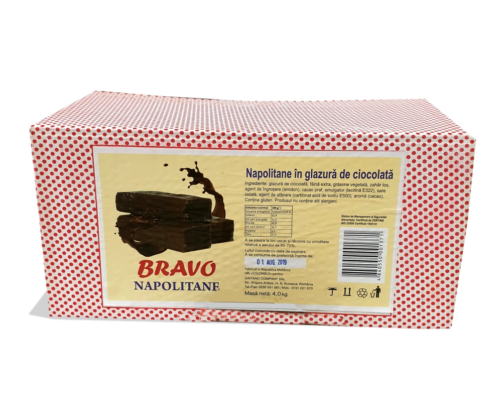 BRAVO Napolitane — cutie de prezentare
